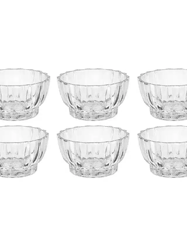 Aone Glass and Crockery Store Glass Bowls Set of 6 Lotus 120ml₹349.00 ₹199.00