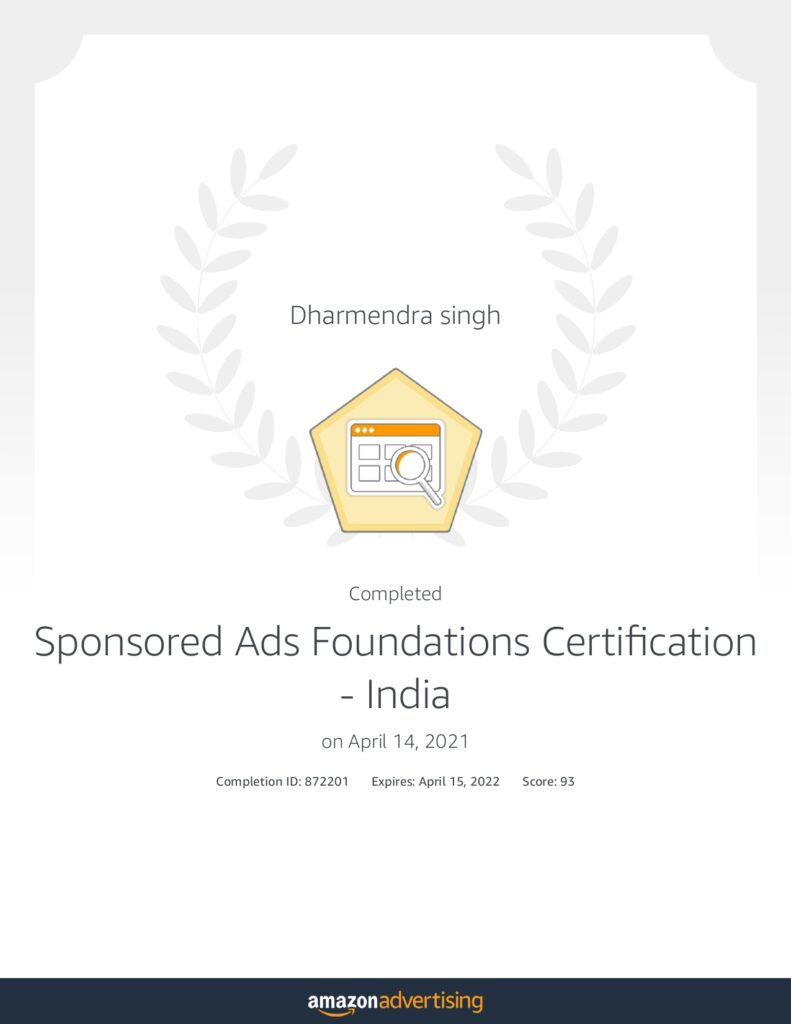 Trusted Certificate 6 amazon india certificate